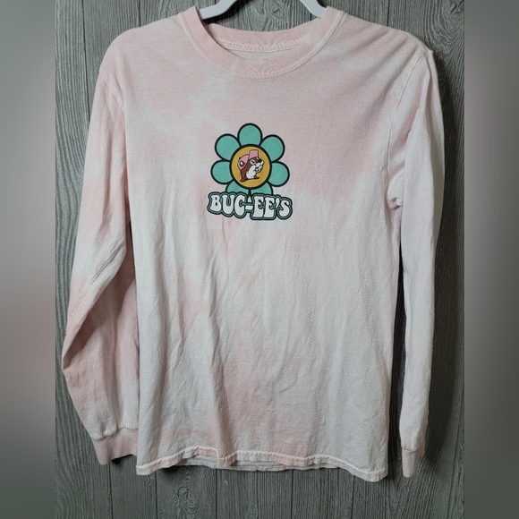 Buc-Ee's Pink Tye Dye Long Sleeve Shirt - Picture 1 of 3